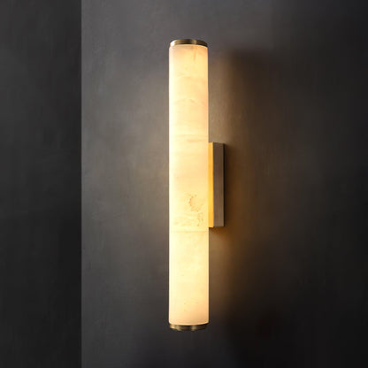 Klyr Alabaster Vertical Cylindrical Wall Lamp