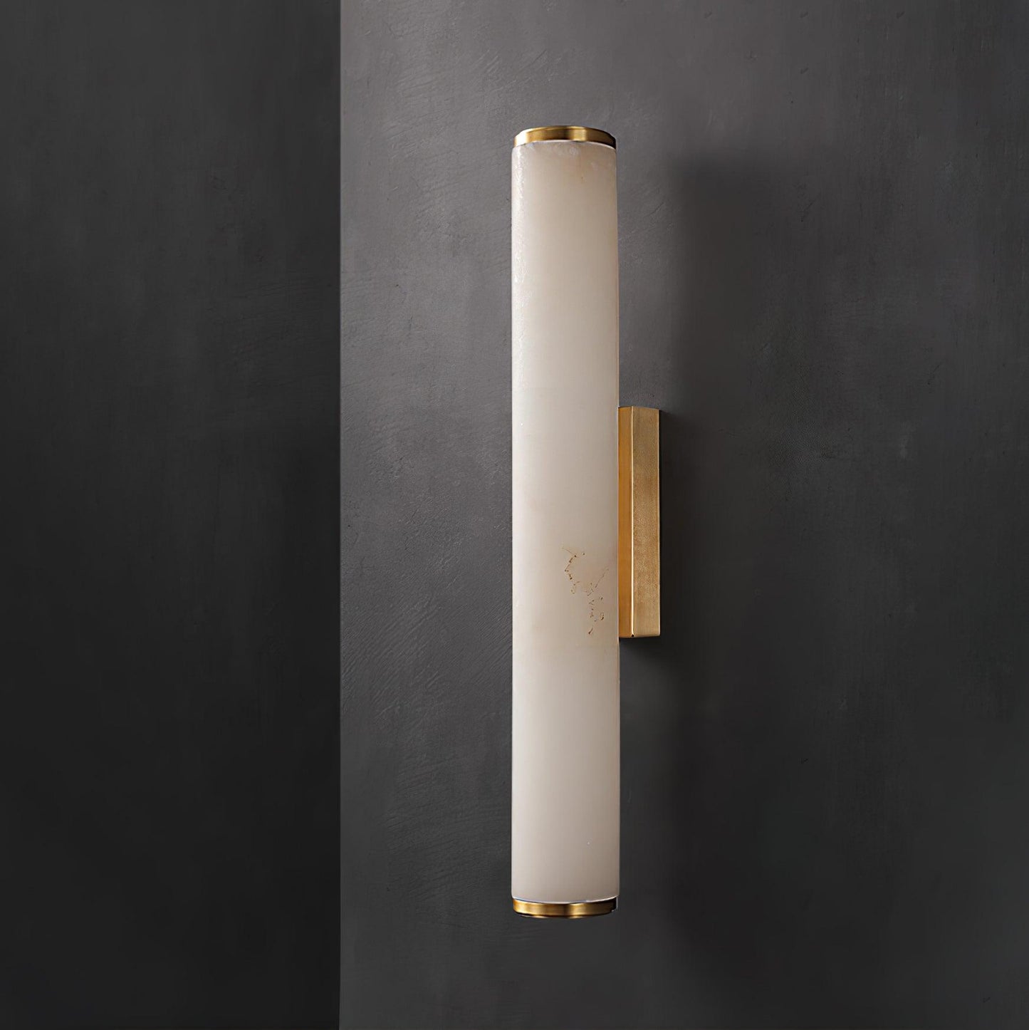 Klyr Alabaster Vertical Cylindrical Wall Lamp