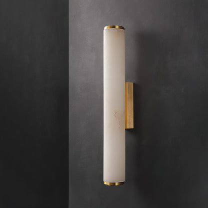 Klyr Alabaster Vertical Cylindrical Wall Lamp