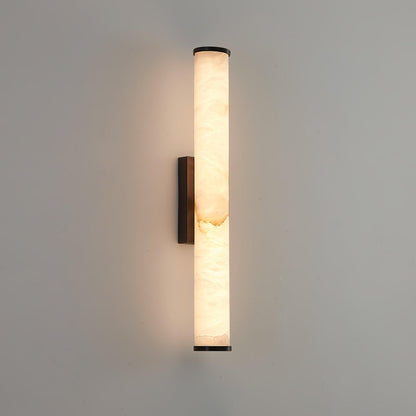 Klyr Alabaster Vertical Cylindrical Wall Lamp