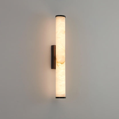 Klyr Alabaster Vertical Cylindrical Wall Lamp