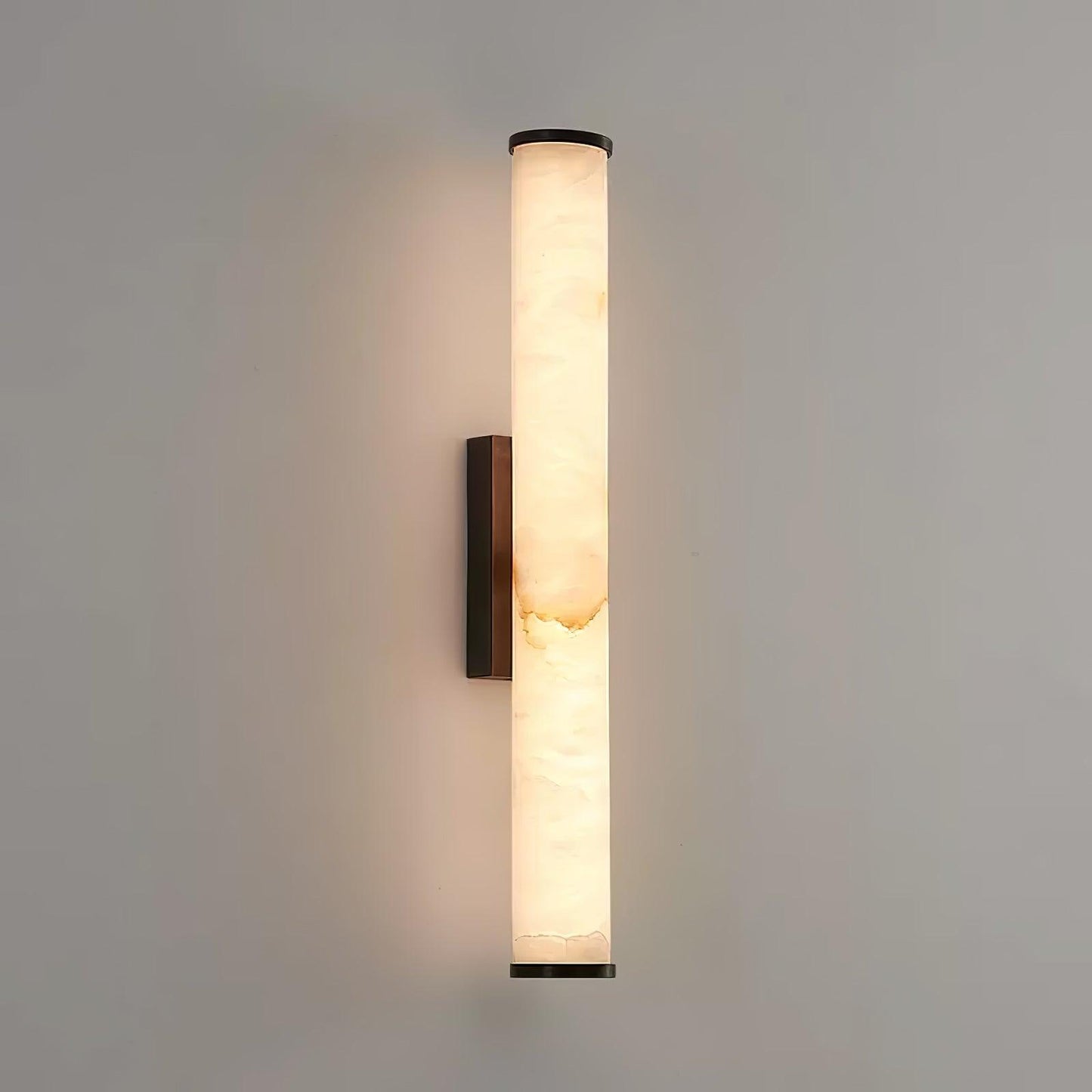 Klyr Alabaster Vertical Cylindrical Wall Lamp