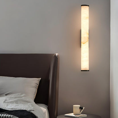 Kristy Alabaster  Vertical Cylindrical Wall Lamp