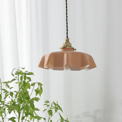 Civen Farmhouse Ruffled Pendant Light