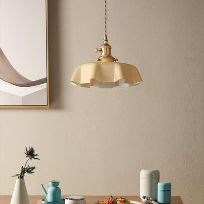 Civen Farmhouse Ruffled Pendant Light