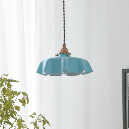 Civen Farmhouse Ruffled Pendant Light