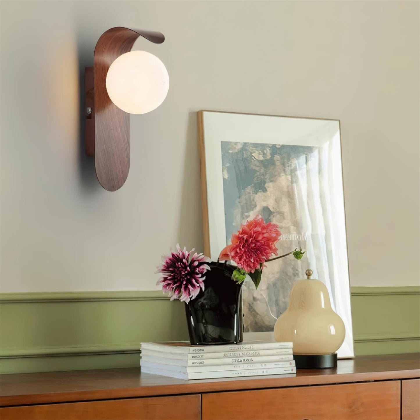 Exuro Indoor Wall Lamp Wood Color / Walnut Color