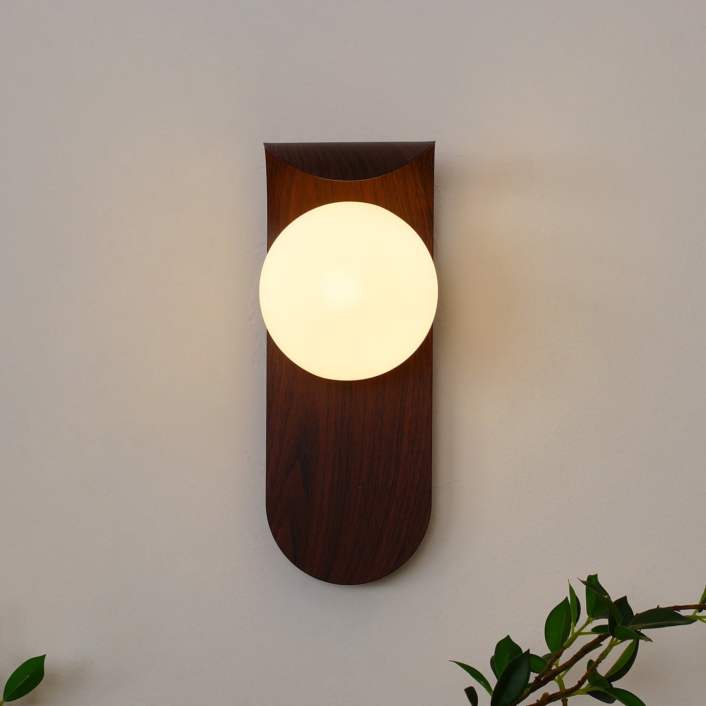 Exuro Indoor Wall Lamp Wood Color / Walnut Color
