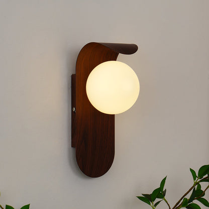Exuro Indoor Wall Lamp Wood Color / Walnut Color