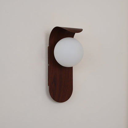 Exuro Indoor Wall Lamp Wood Color / Walnut Color