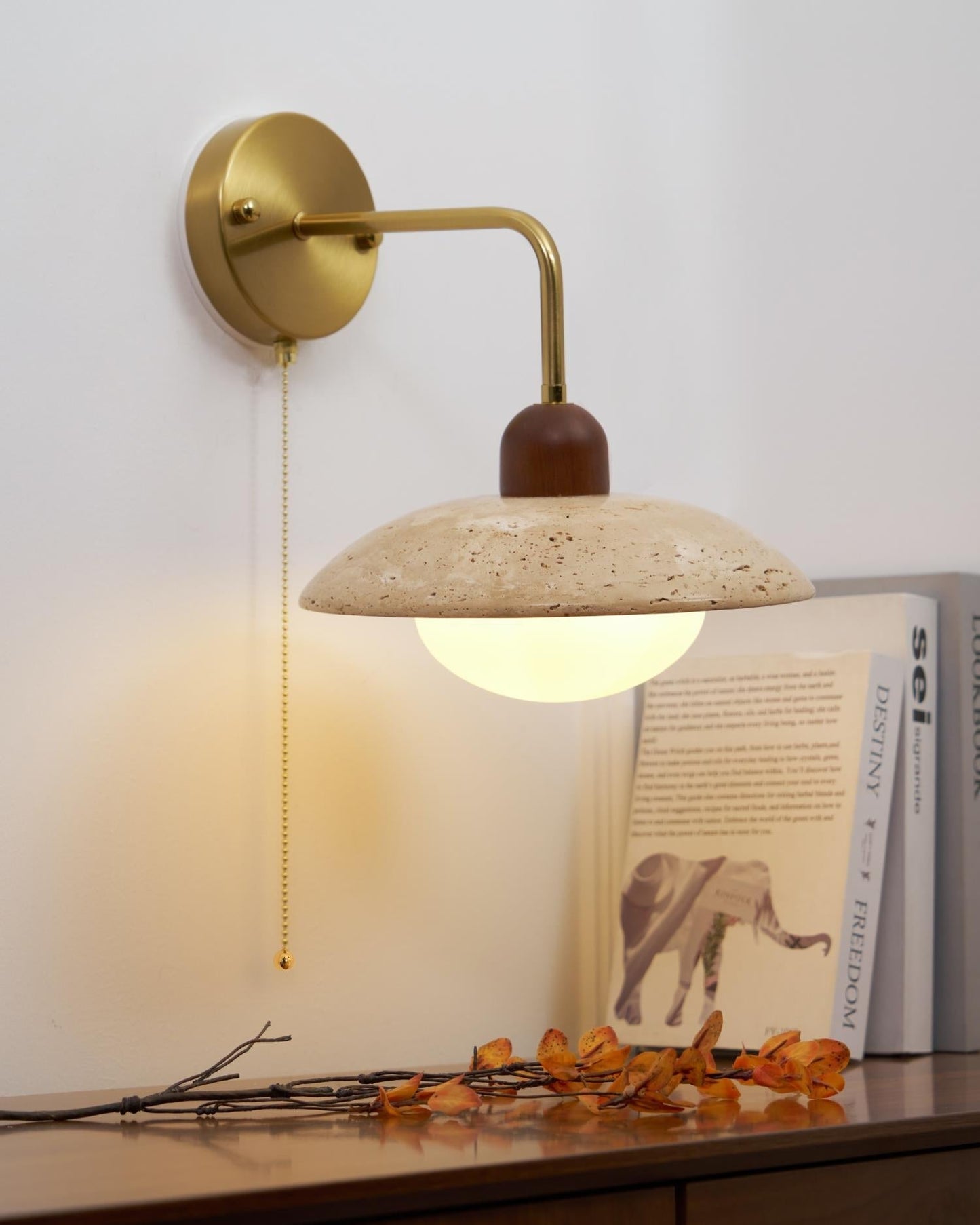 Applique murale Cavone en travertin