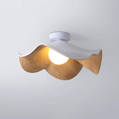Lanoe Ceiling Light Wood Black&White
