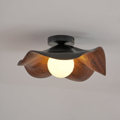Lanoe Ceiling Light Wood Black&White