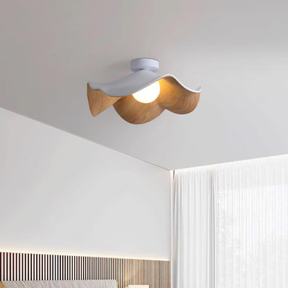 Lanoe Ceiling Light Wood Black&White