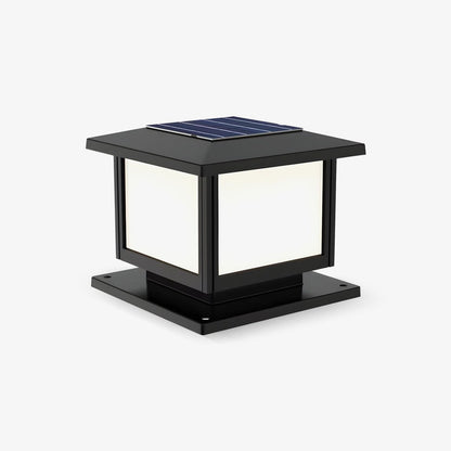 Ray Pavilion-style Square Solar Outdoor Post Light