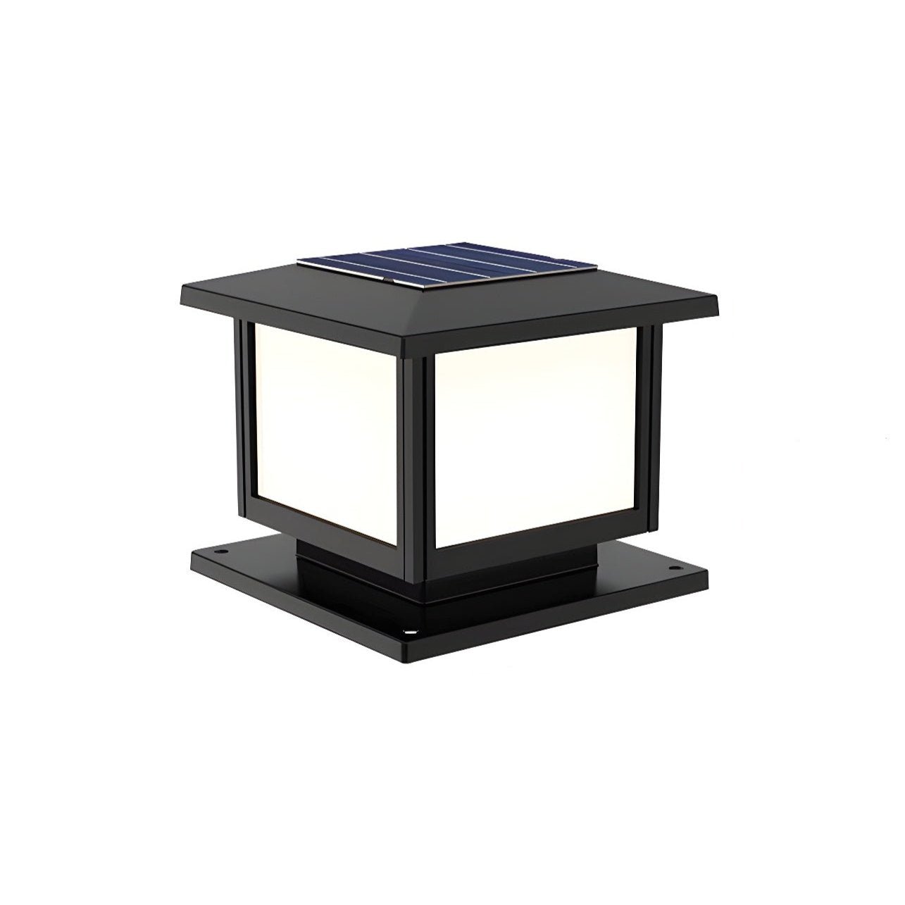 Ray Pavilion-style Square Solar Outdoor Post Light