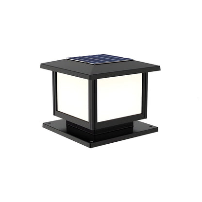 Ray Pavilion-style Square Solar Outdoor Post Light