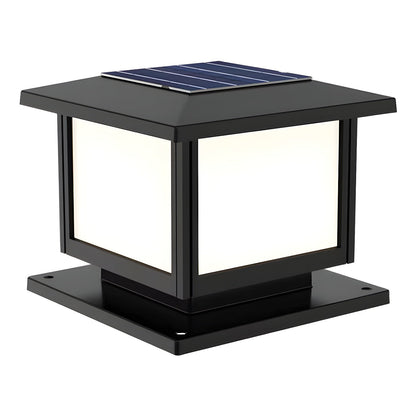 Ray Pavilion-style Square Solar Outdoor Post Light