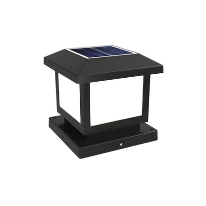 Ray Pavilion-style Square Solar Outdoor Post Light