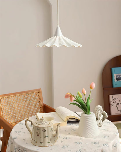 Rivora White Ceramic Pendant Light