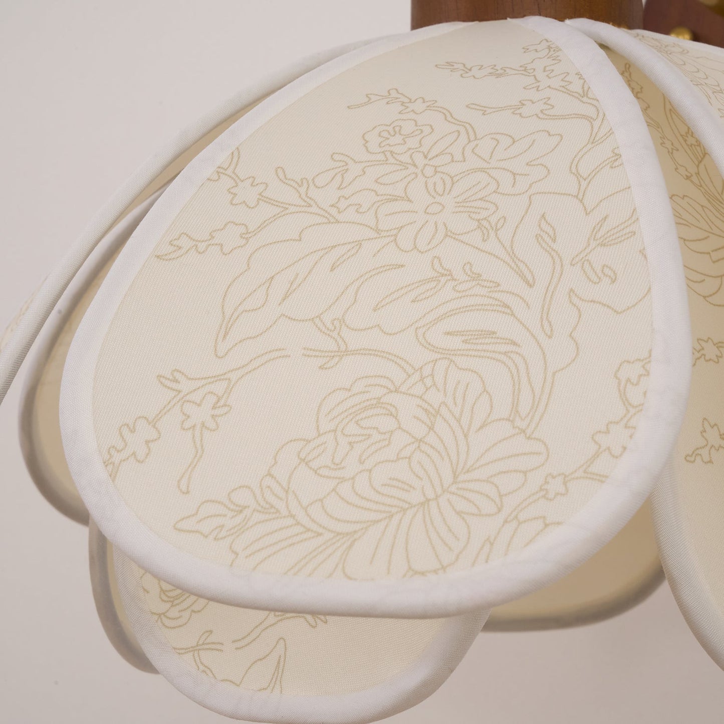 Yuki Wall Lamp Floral Wood Fabirc