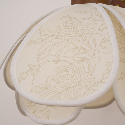 Yuki Wall Lamp Floral Wood Fabirc