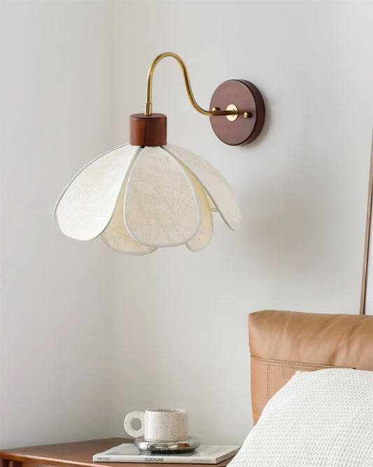 Florayne Vintage bloemenglazen wandlamp