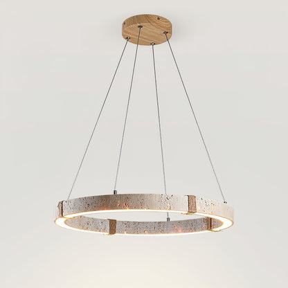 Lumae Ring Travertine Pendant Light