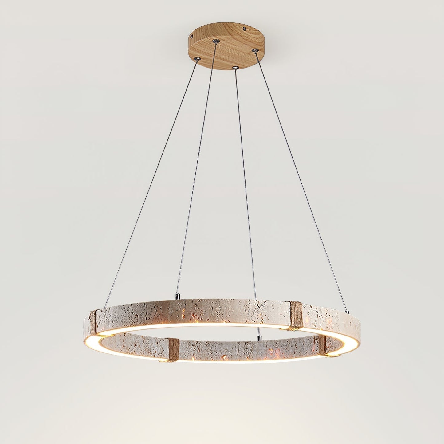 Lumae Ring Travertine Pendant Light