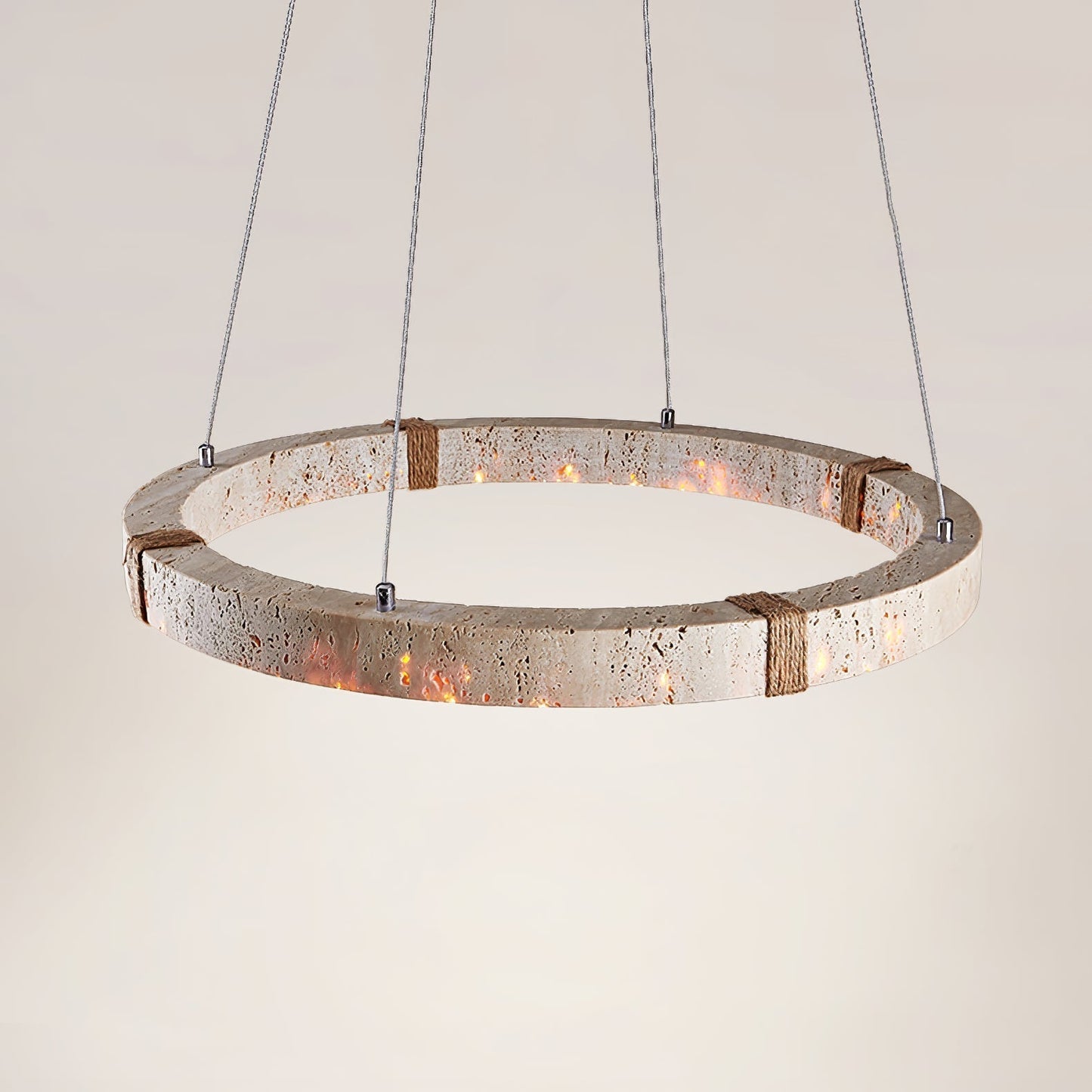 Lumae Ring Travertine Pendant Light