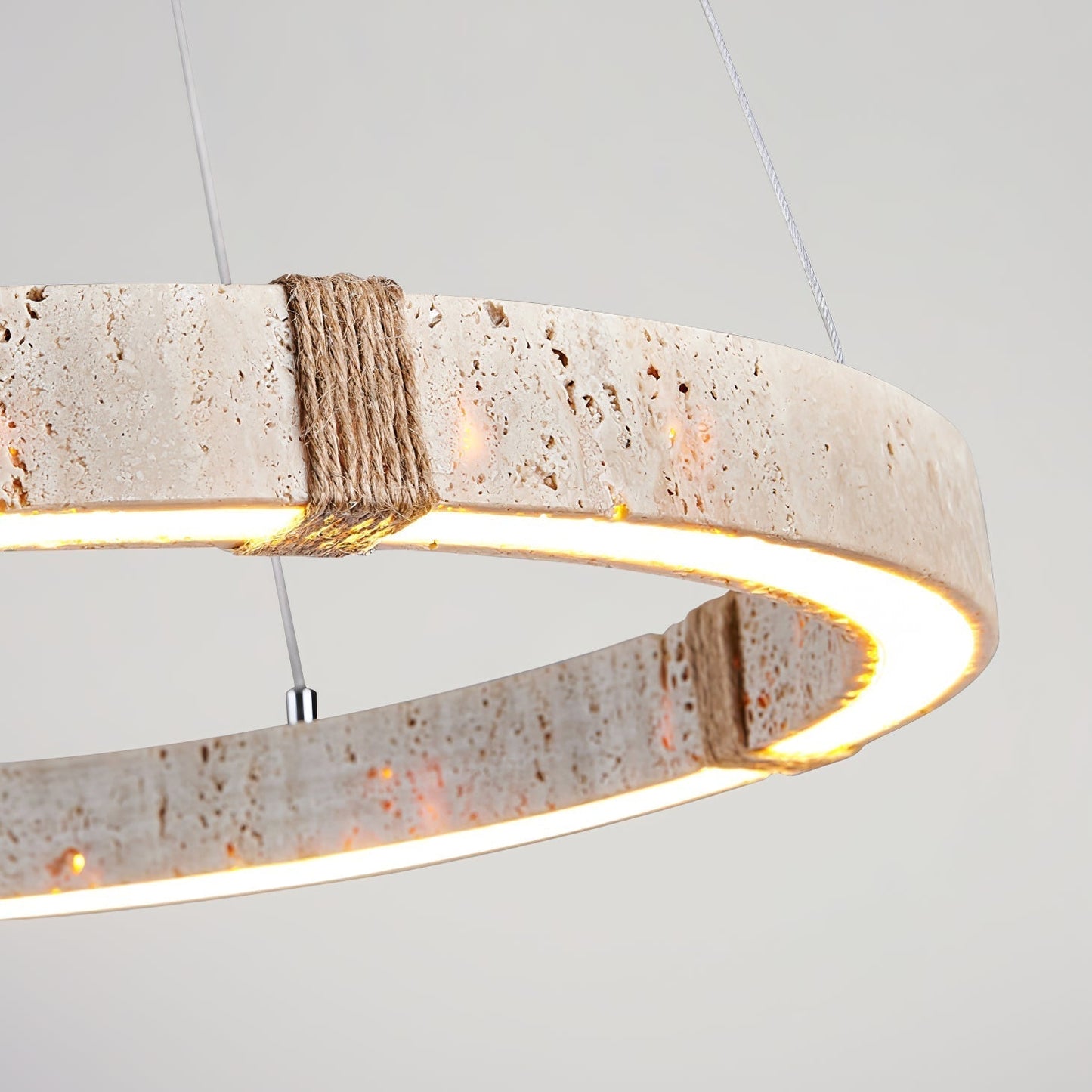 Ritta Ring  Travertine Pendant Light
