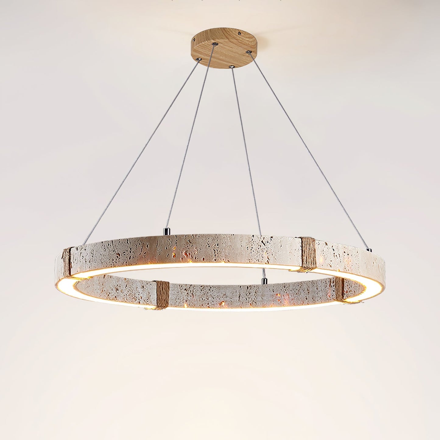 Lumae Ring Travertine Pendant Light