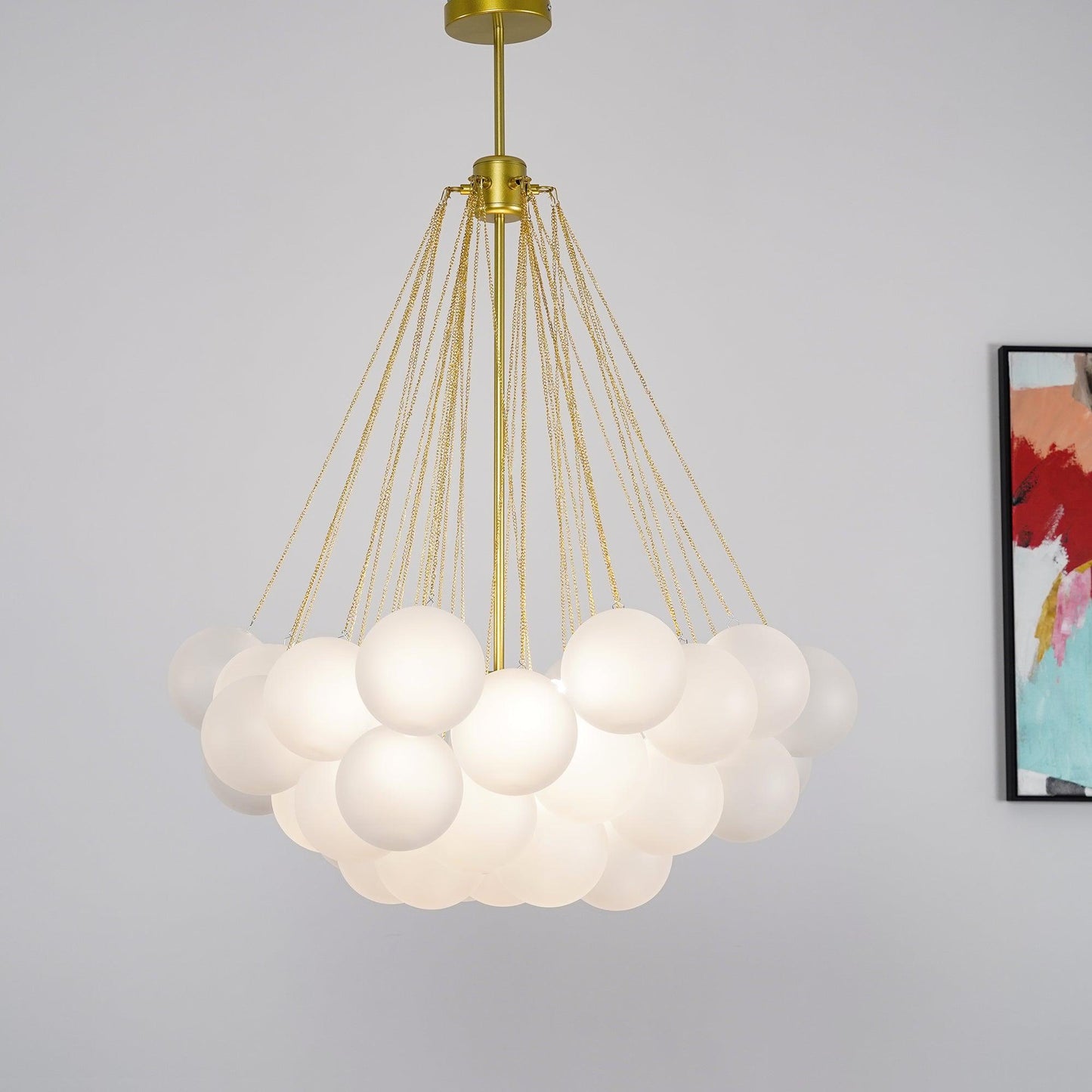 Fayne Glass Globe Pendant Light Bubble
