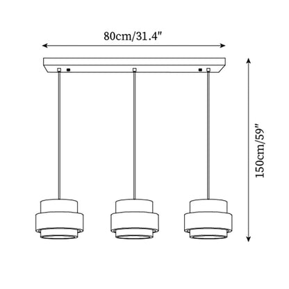 Perra Pendant Light Travertine