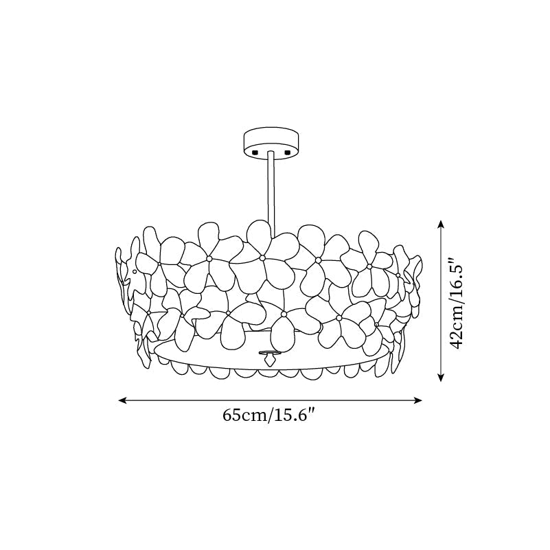 Fionel Glass Semi-Flush Mount Light