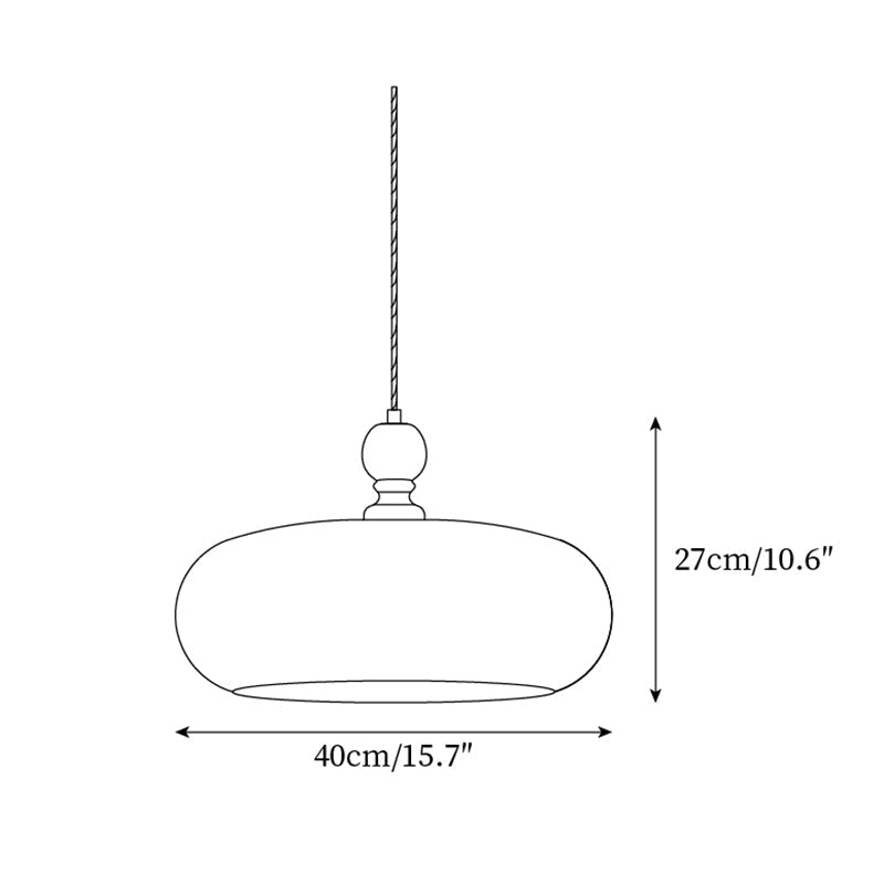 Suspension Eldom en verre ambré