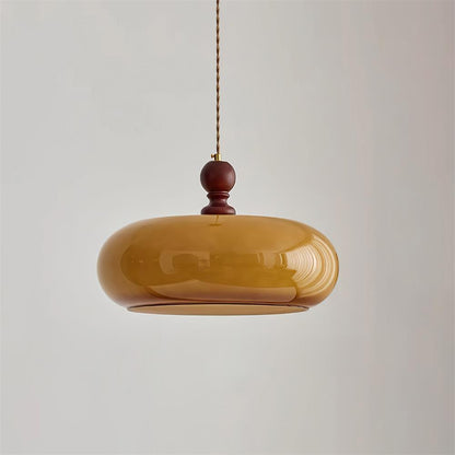 Suspension Eldom en verre ambré