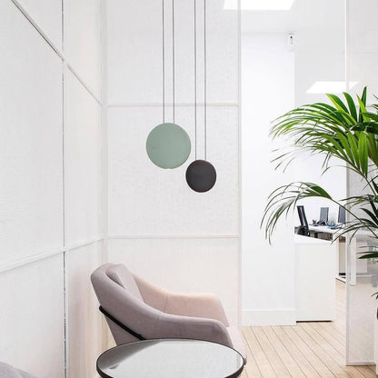 Arisha Modern Pendant Light, Metal, Black/White/Green/Gray