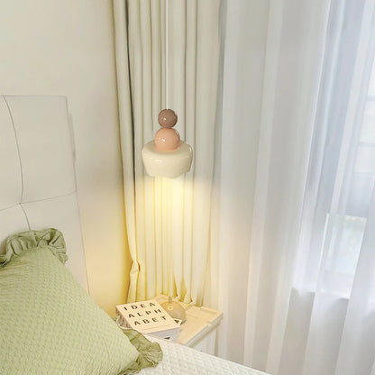 Valentina Sunny Rain Doll LED Pendant Light Cream Resin Bedroom