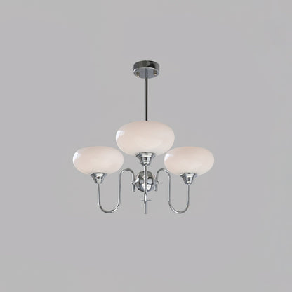 Silva Vintage LED Metall Multi Lampenschirm Cremeweiß Gelbe Glühbirnen Luxus Schlafzimmer Wohnzimmer Pendelleuchte, Gold/Chrom