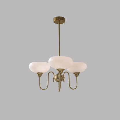 Silva Vintage LED Metall Multi Lampenschirm Cremeweiß Gelbe Glühbirnen Luxus Schlafzimmer Wohnzimmer Pendelleuchte, Gold/Chrom