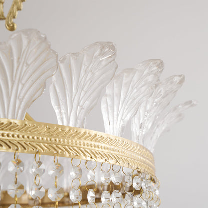 Xelra Chandelier Brass & Crystal