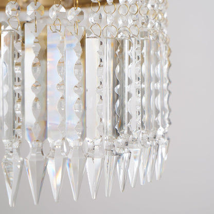Xelra Chandelier Brass & Crystal