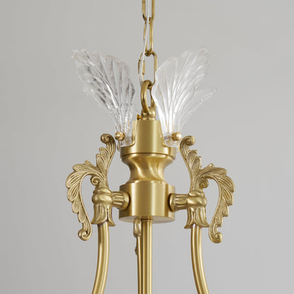 Xelra Chandelier Brass & Crystal