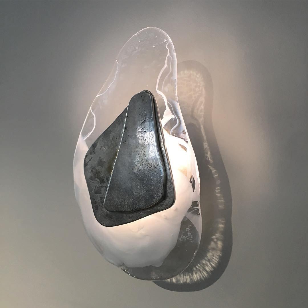 Beatrice Artistic Black Glass Wall Lamp