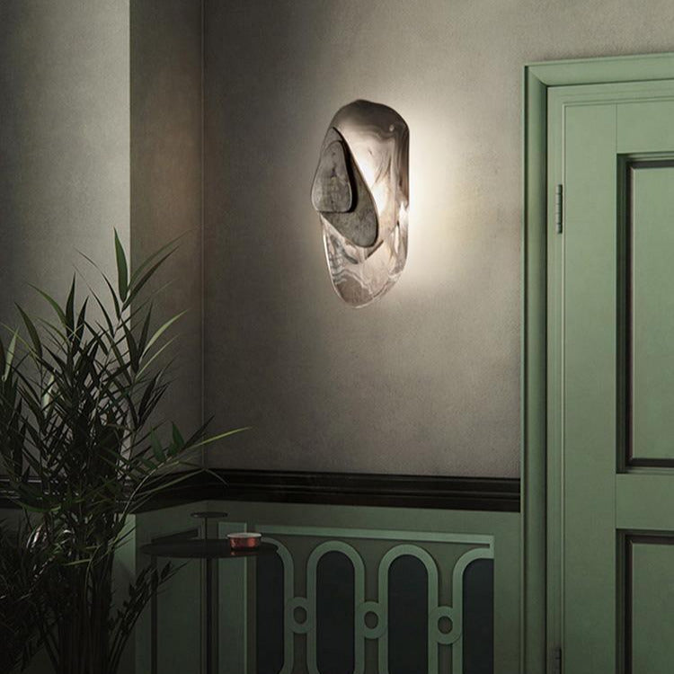Beatrice Artistic Black Glass Wall Lamp