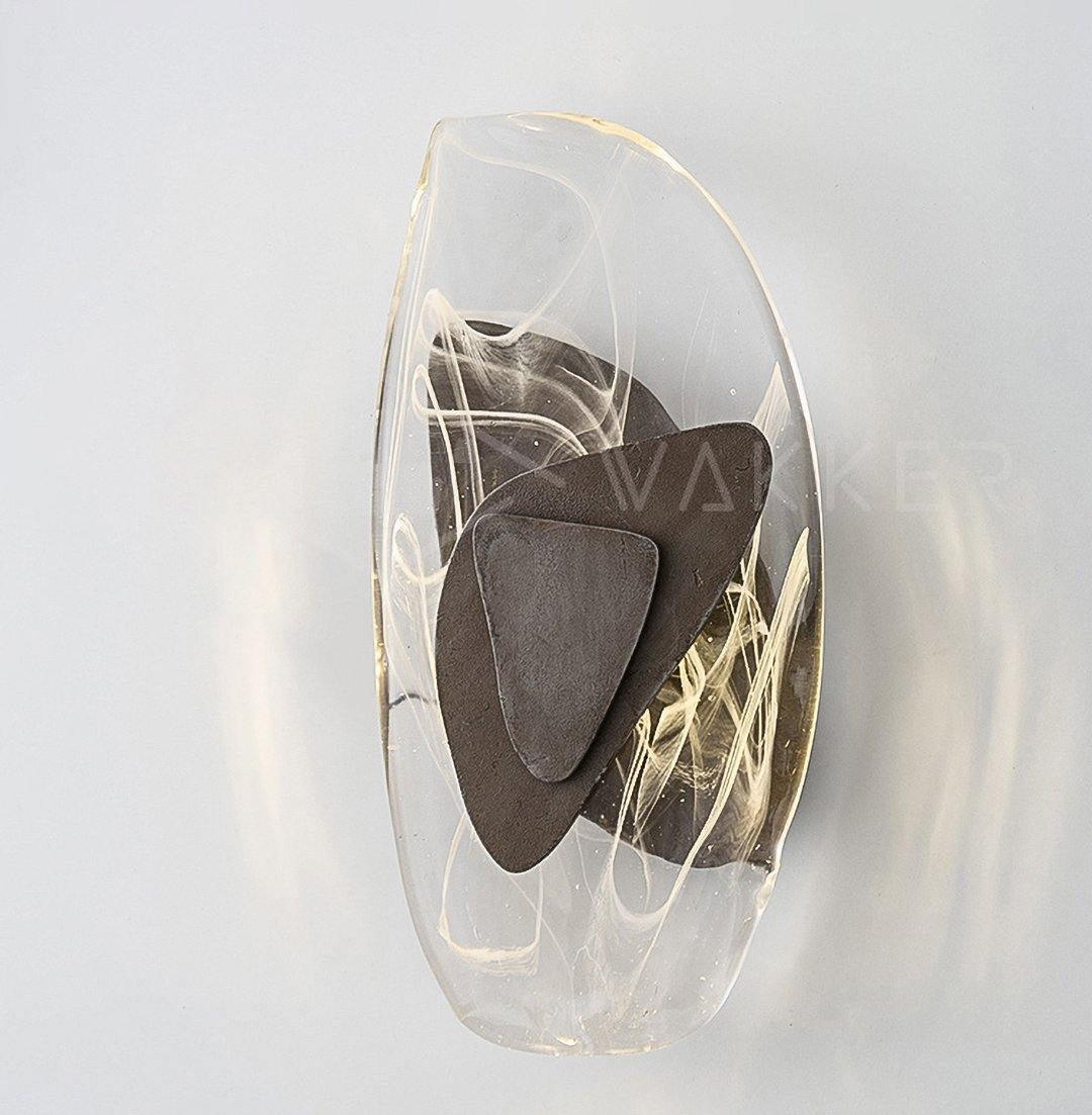 Beatrice Artistic Black Glass Wall Lamp