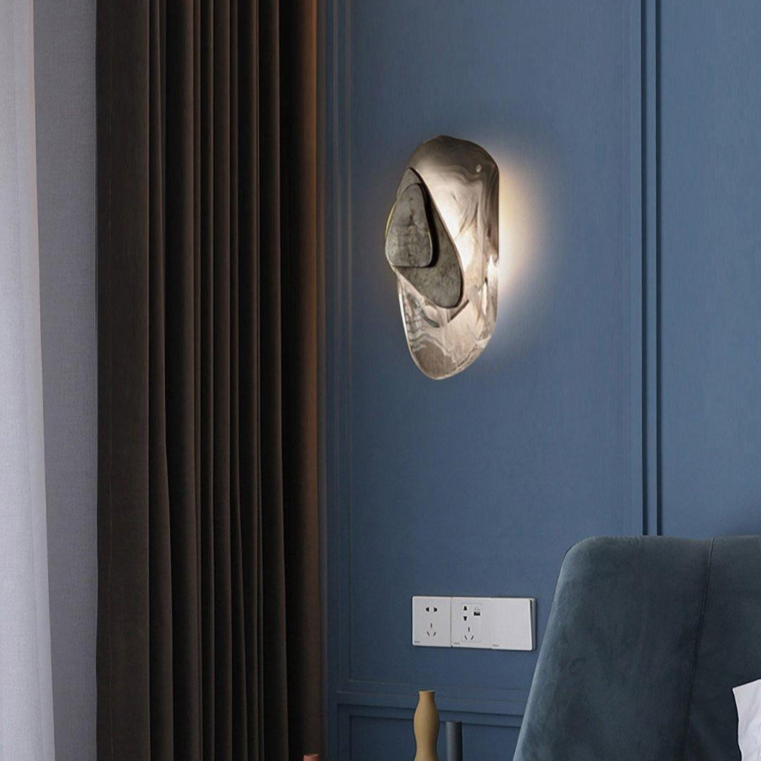 Beatrice Artistic Black Glass Wall Lamp