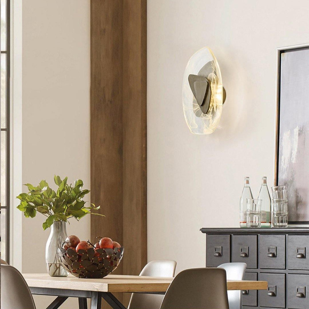 Beatrice Artistic Black Glass Wall Lamp
