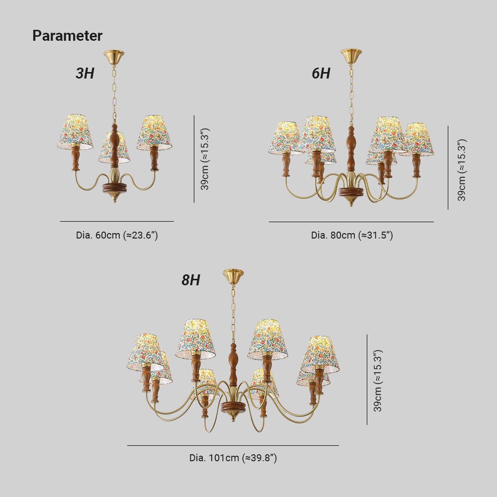 Tissu à fleurs Cassian Chandelier